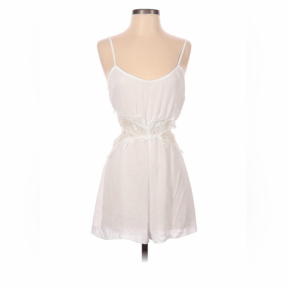White Spaghetti Strap Romper